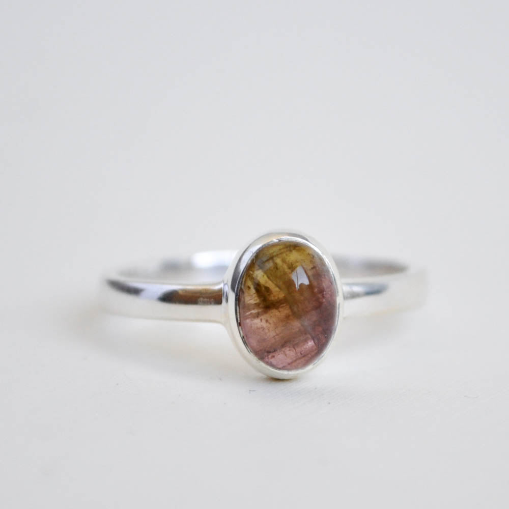 Watermelon Tourmaline Stacking Ring
