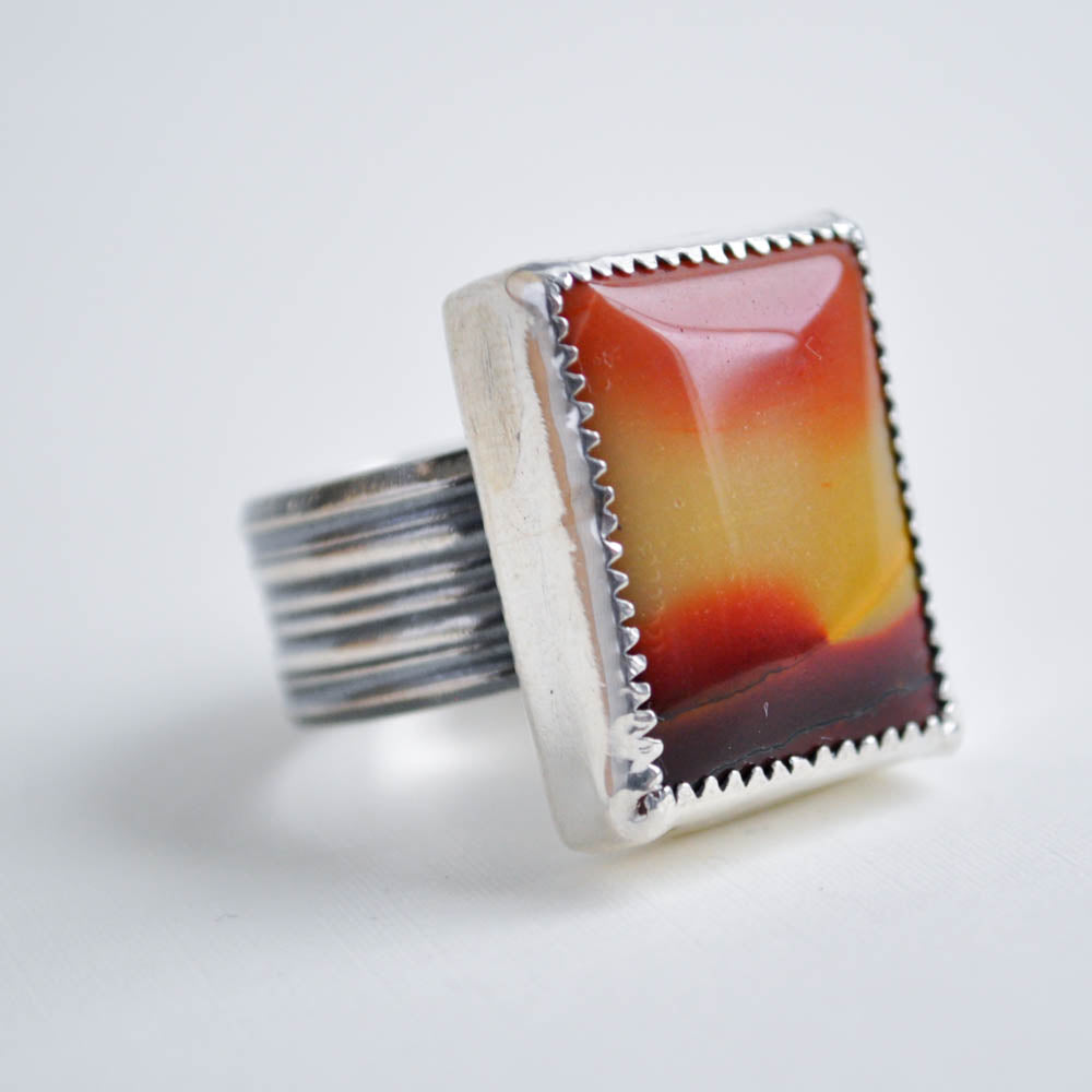 Sunset Jasper Ring—Size 9