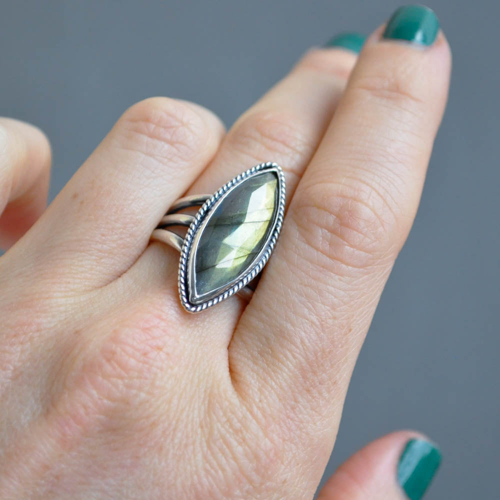 Labradorite Ring—Size 8
