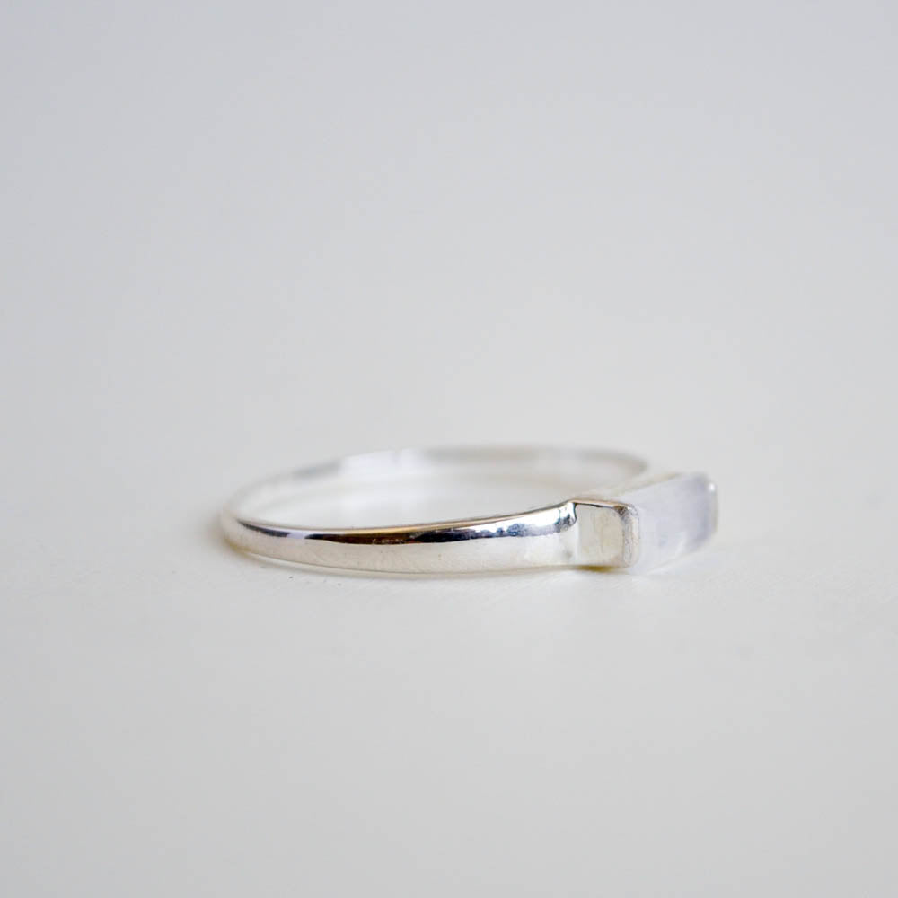Moonstone Baguette Stacking Ring