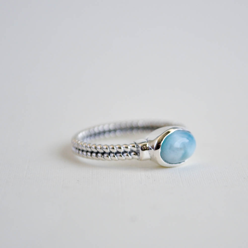 Larimar Twist Ring
