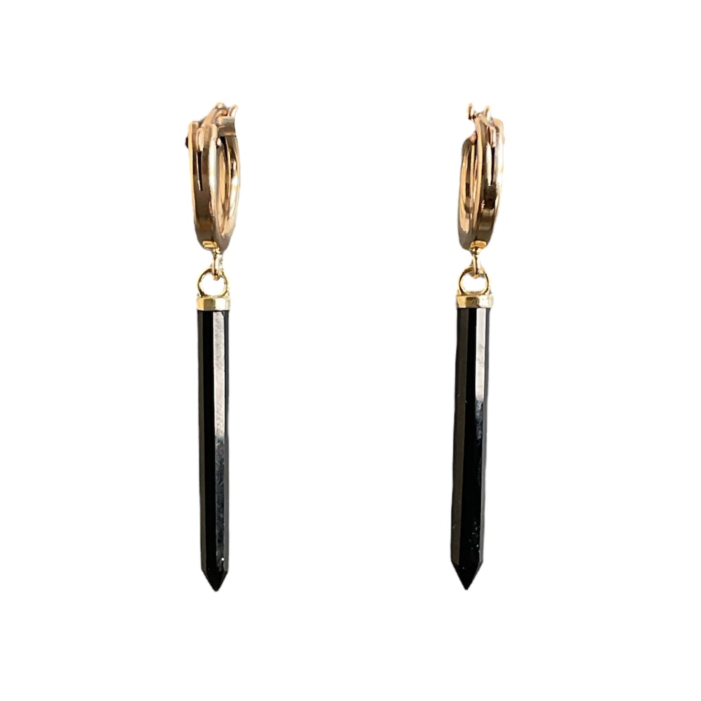 Gemstone Drop Hoops