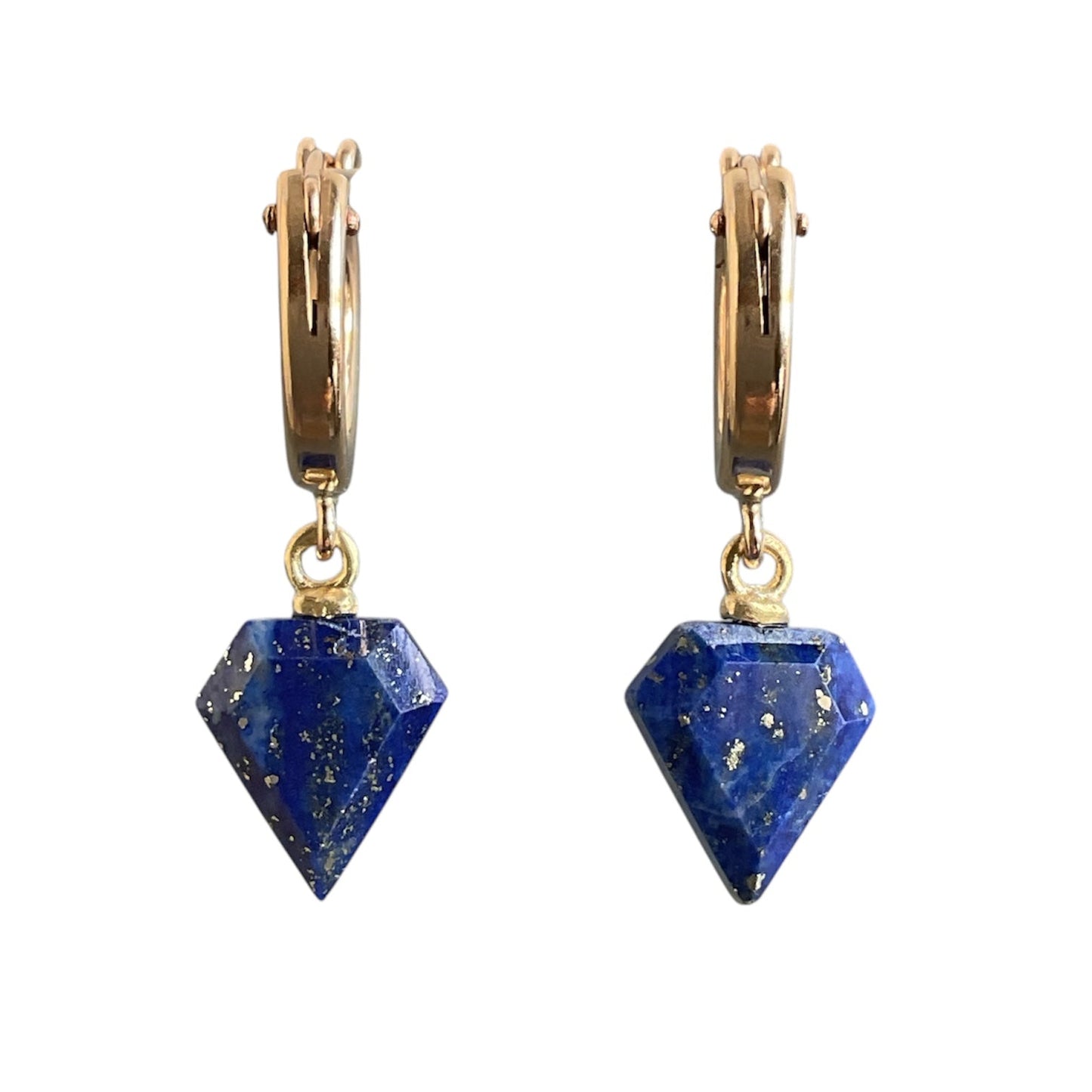 Gemstone Drop Hoops