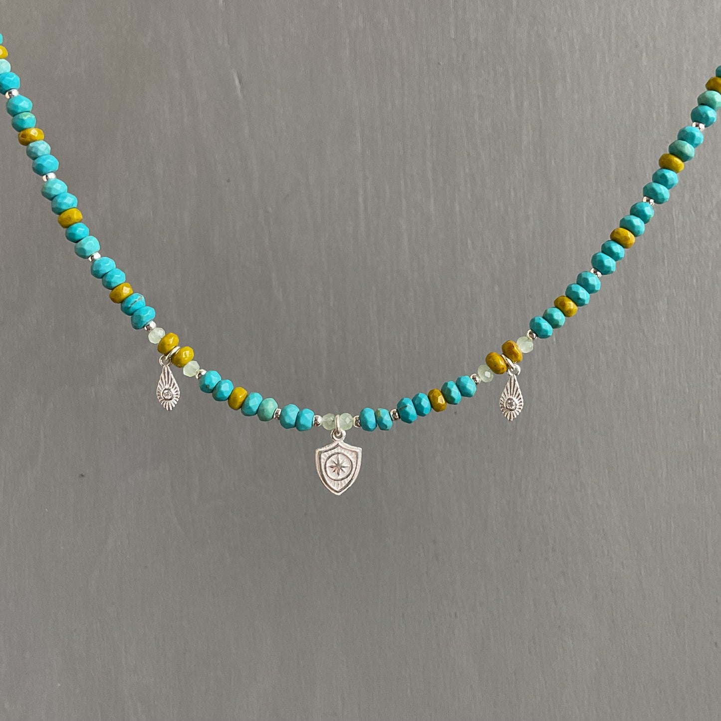 Turquoise Shield Necklace