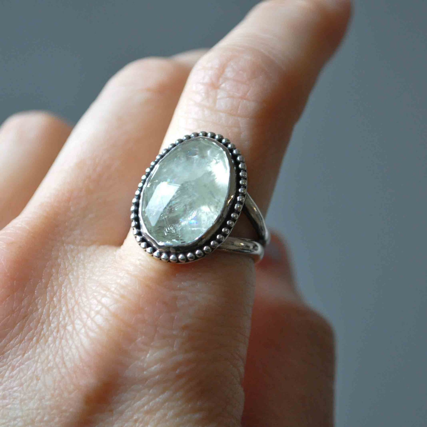 Aquamarine Tide Pool Ring—Size 8.5