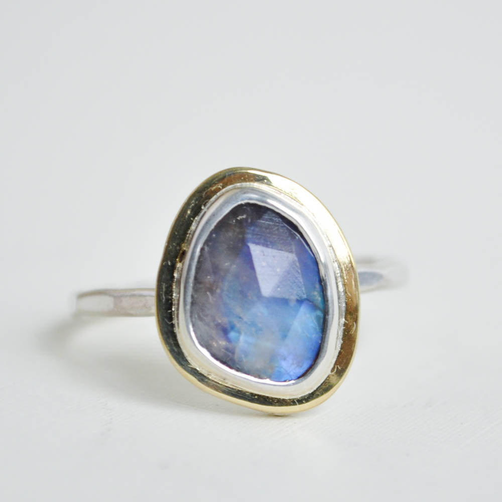 Moonstone Halo Ring