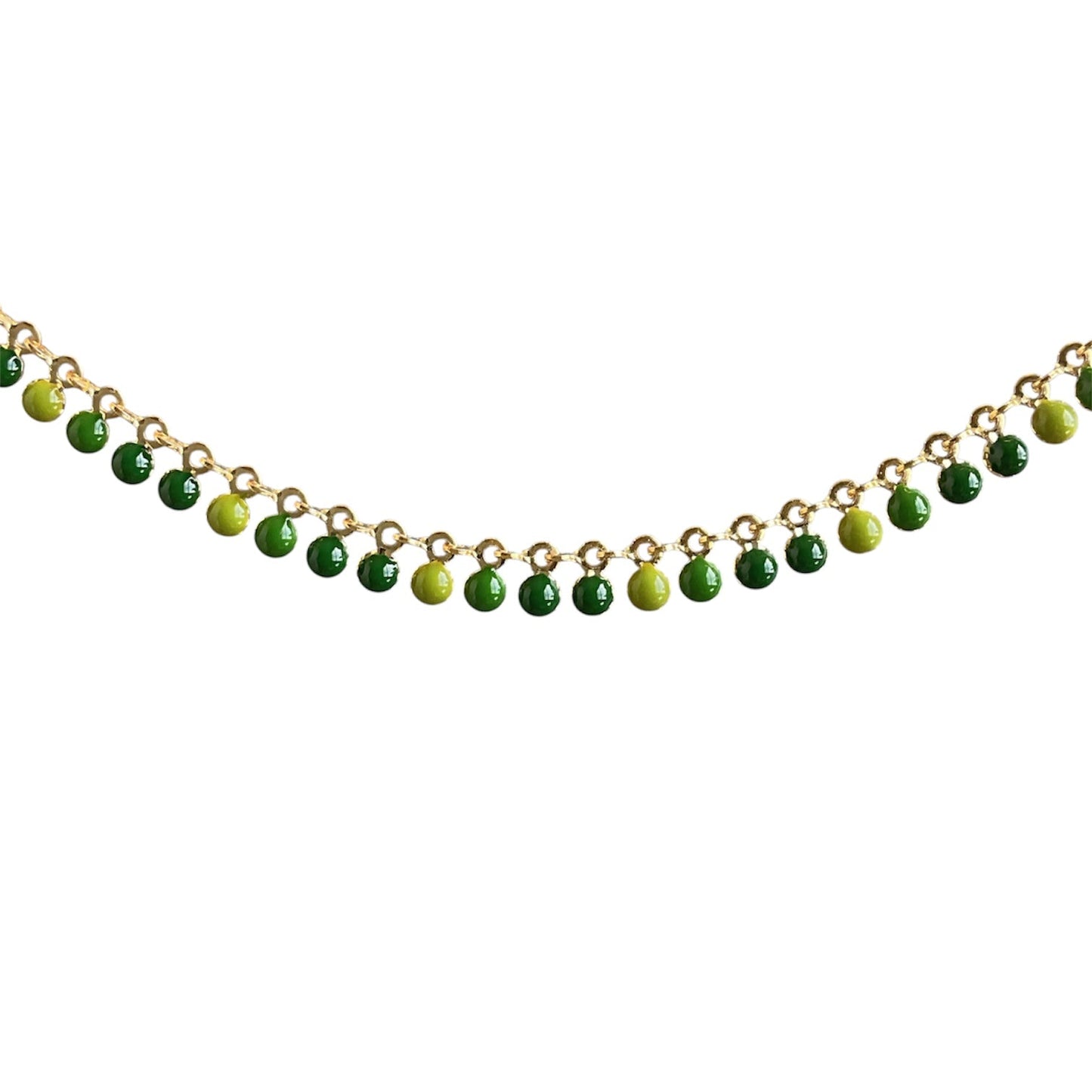 Enamel Coin Chain Necklace