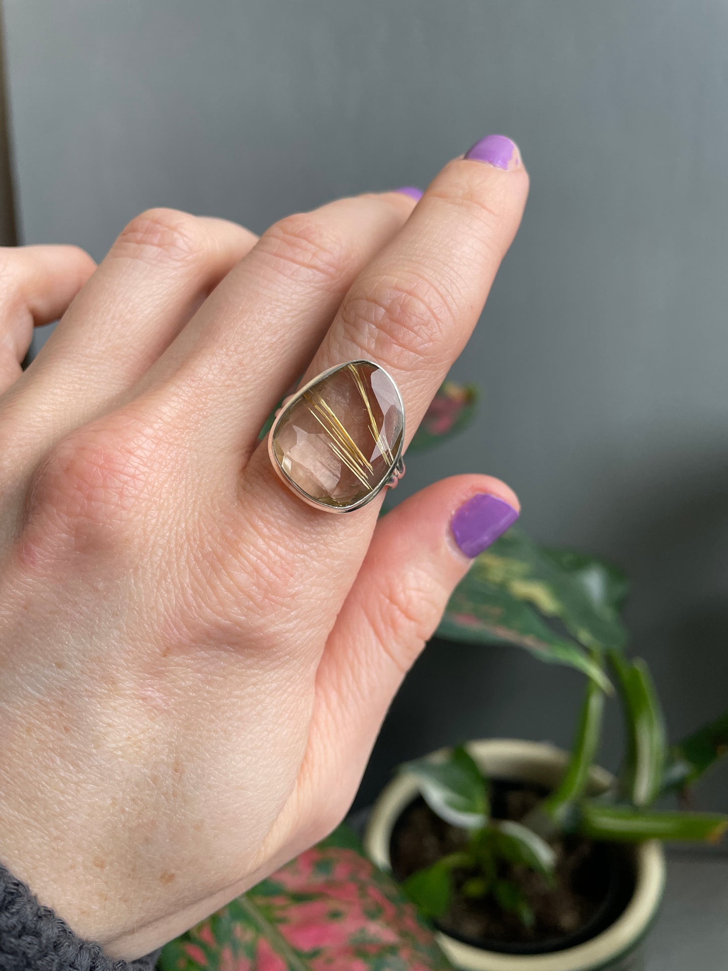 Rutilated Quartz Ring—8