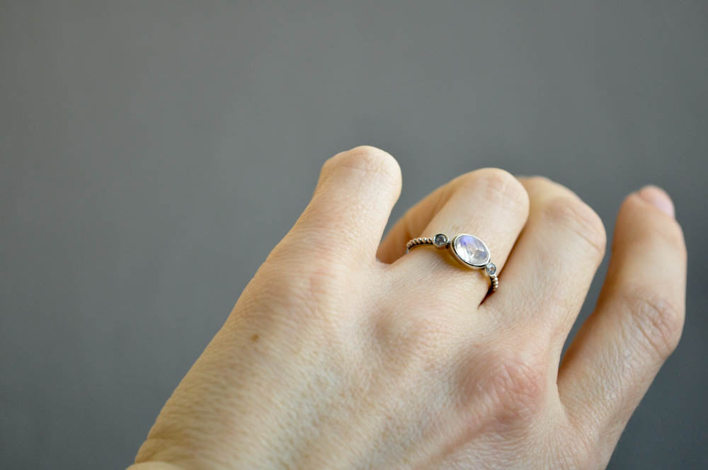 Moonstone Chassé Ring