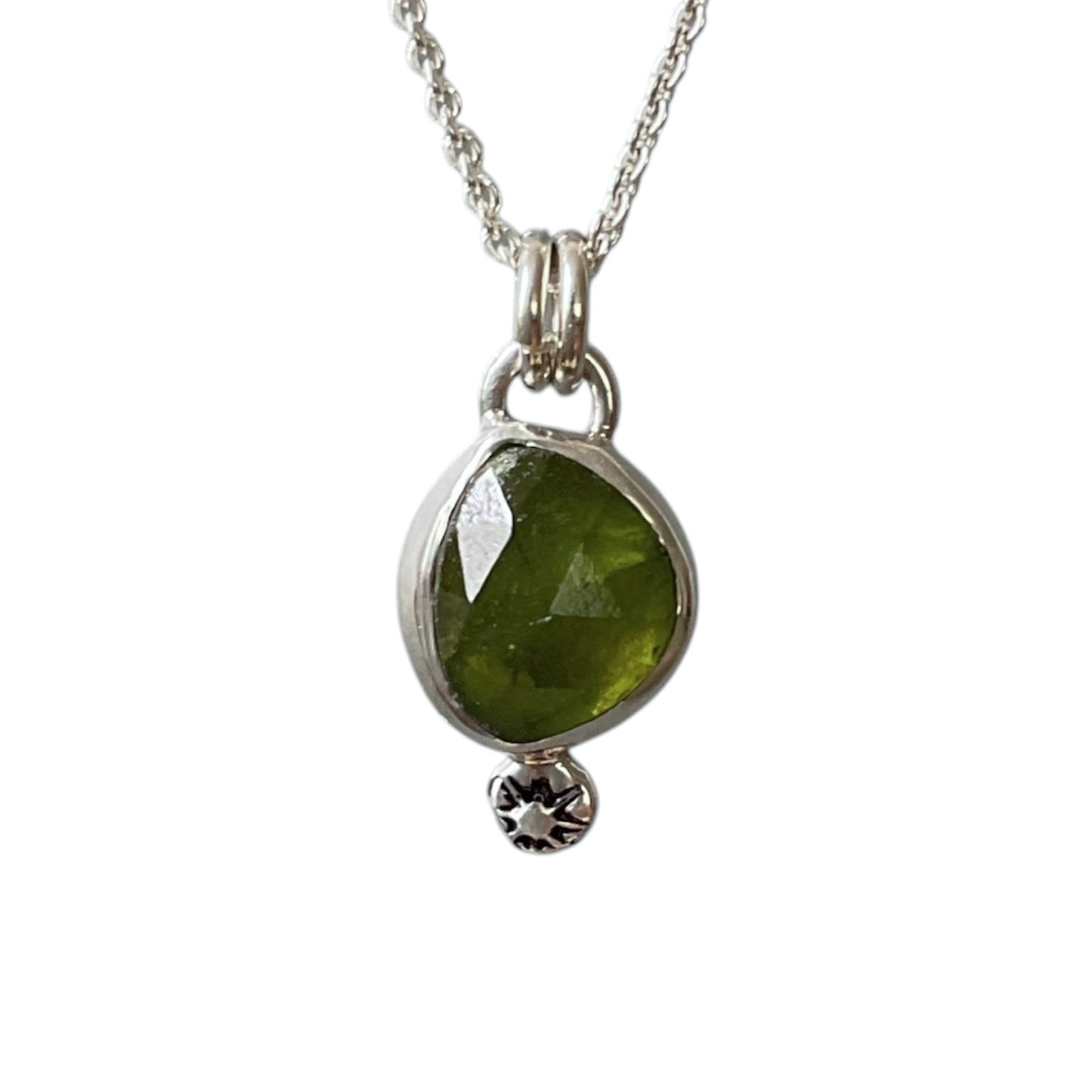 Vesuvianite Garnet Drop Necklace
