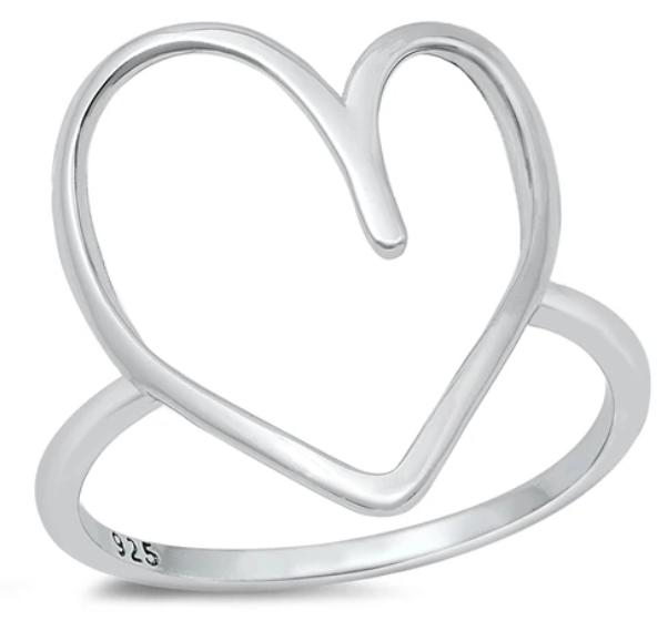 Sketched Heart Ring