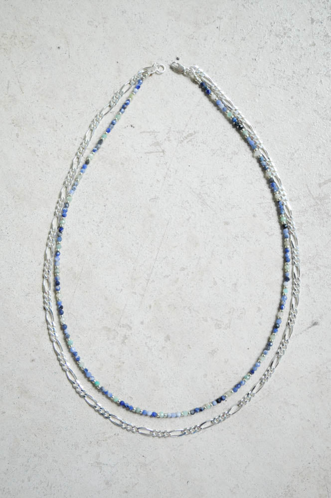 Sodalite Gemstone and Chain Necklace