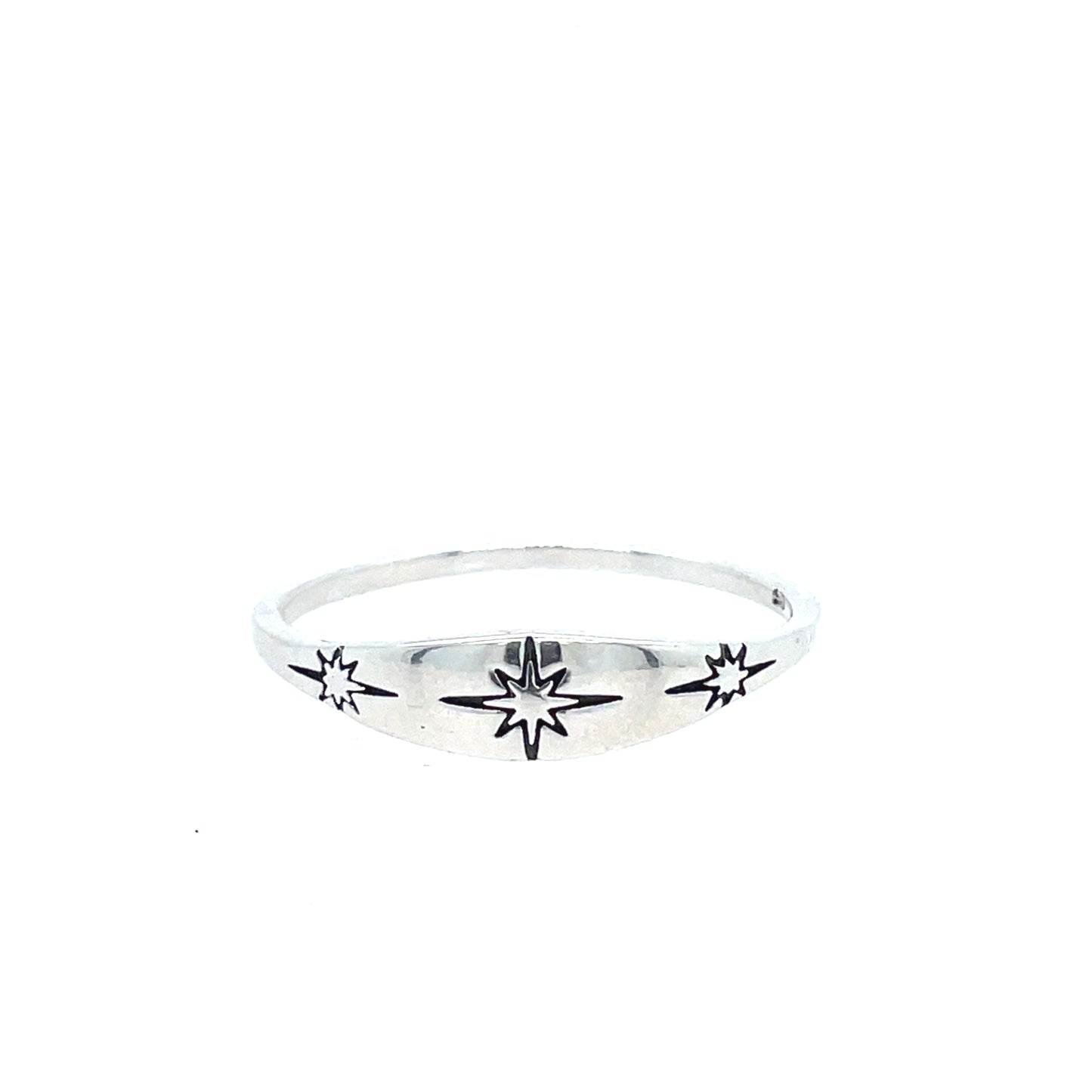 Three Star Signet Ring