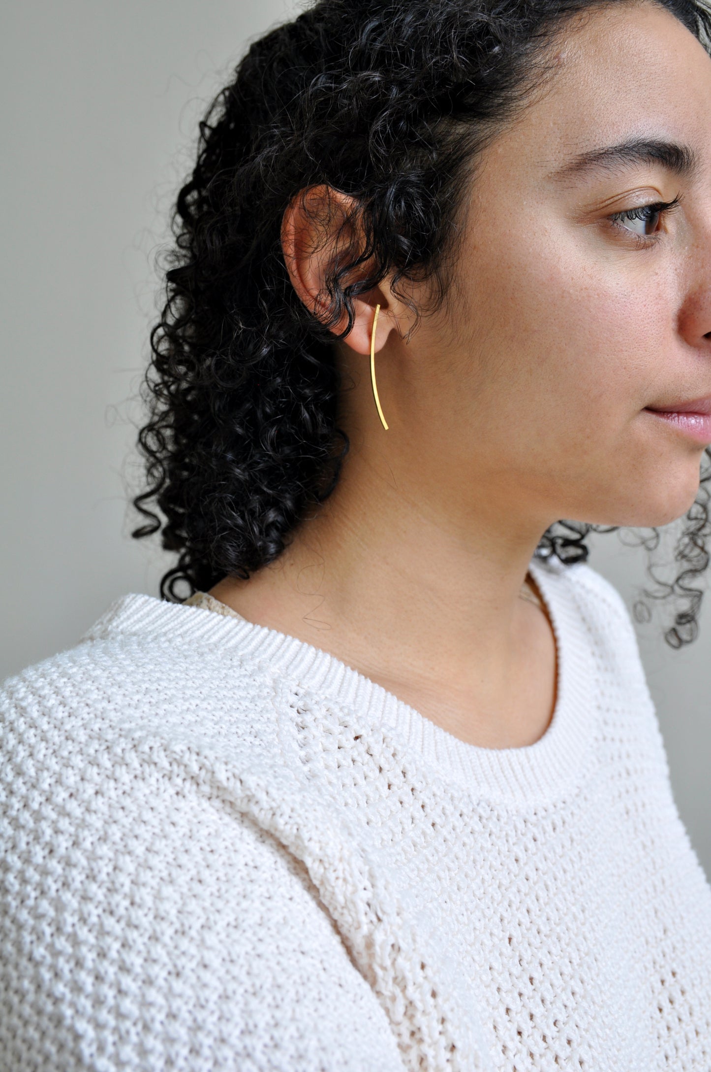 Curved Bar Post Earrings