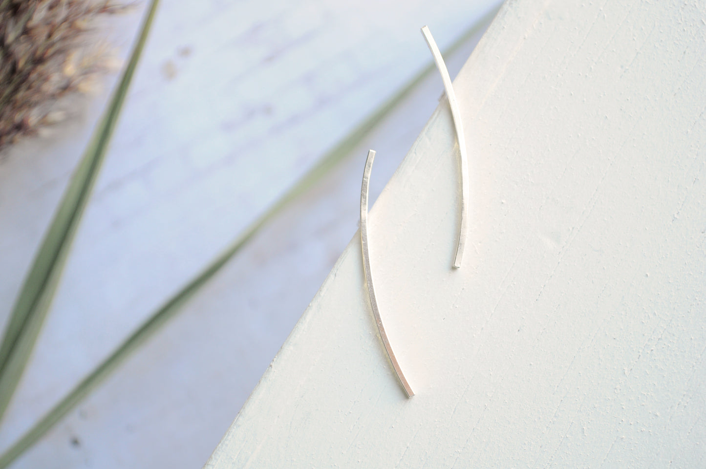 Curved Bar Post Earrings