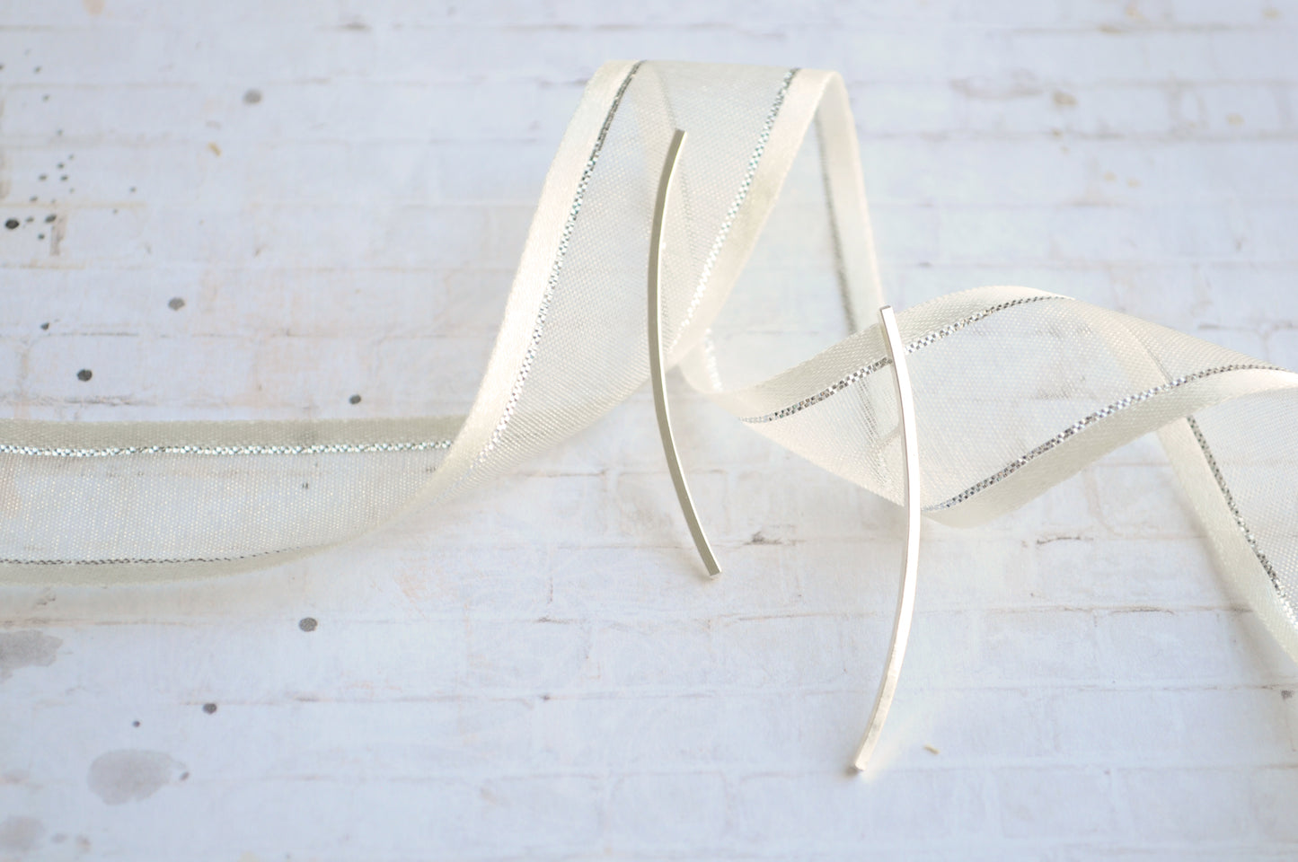 Curved Bar Post Earrings