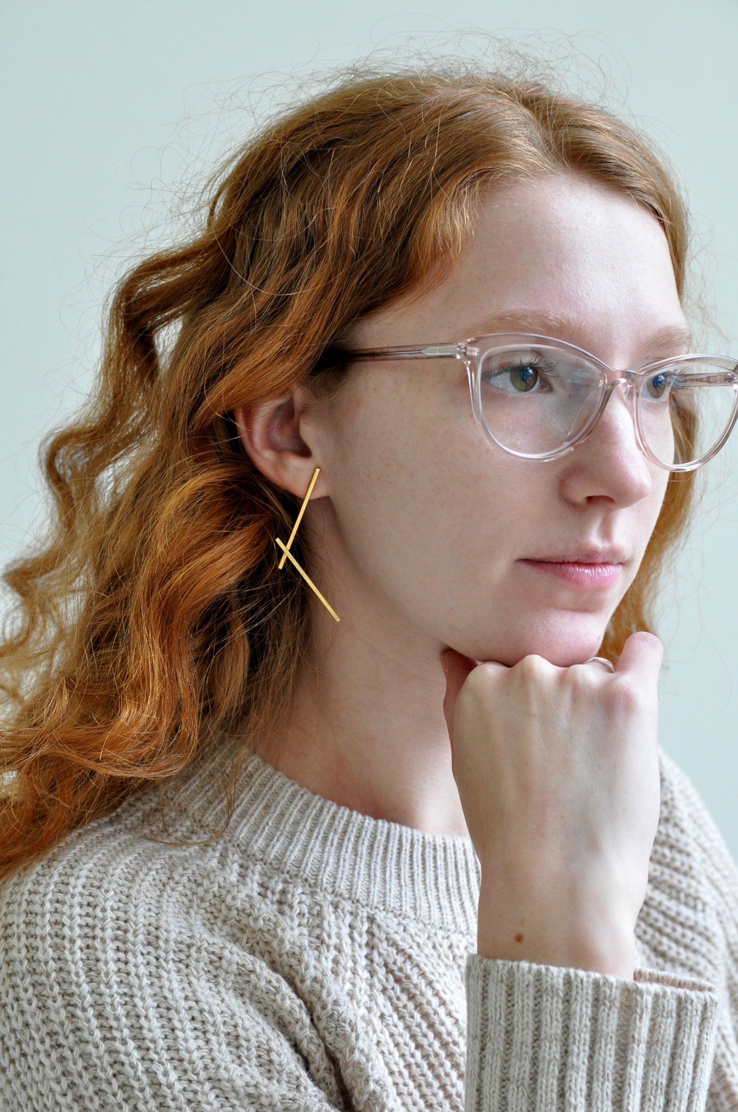 Wide Angle Earrings