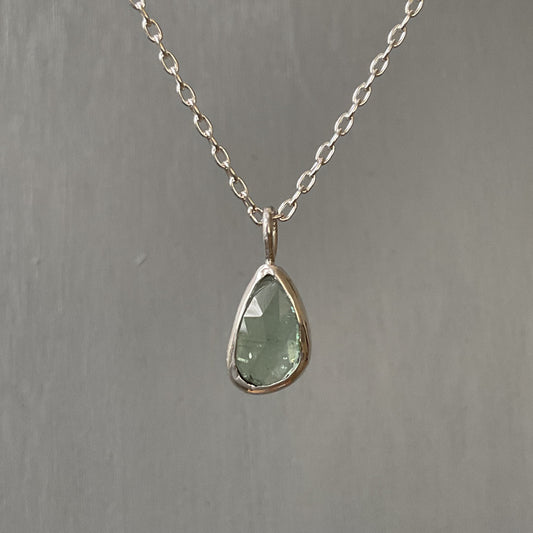 Green Kyanite Drop Necklace
