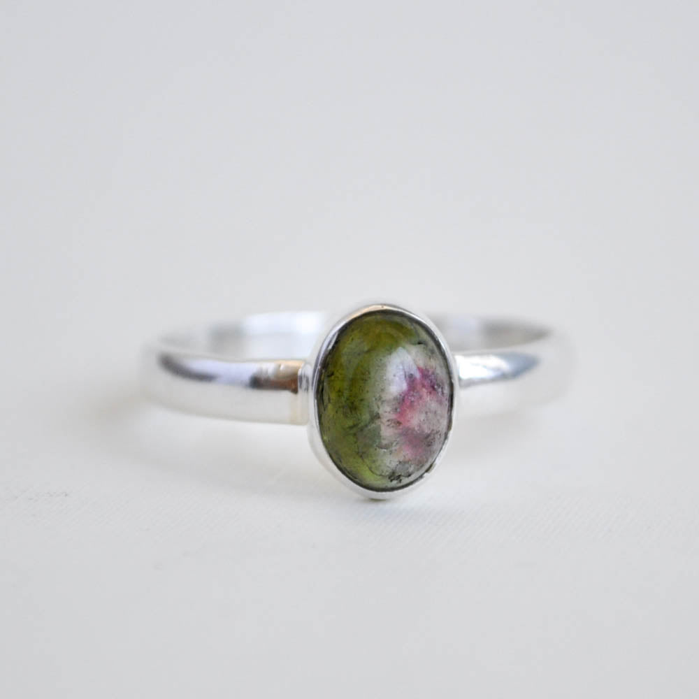 Watermelon Tourmaline Stacking Ring