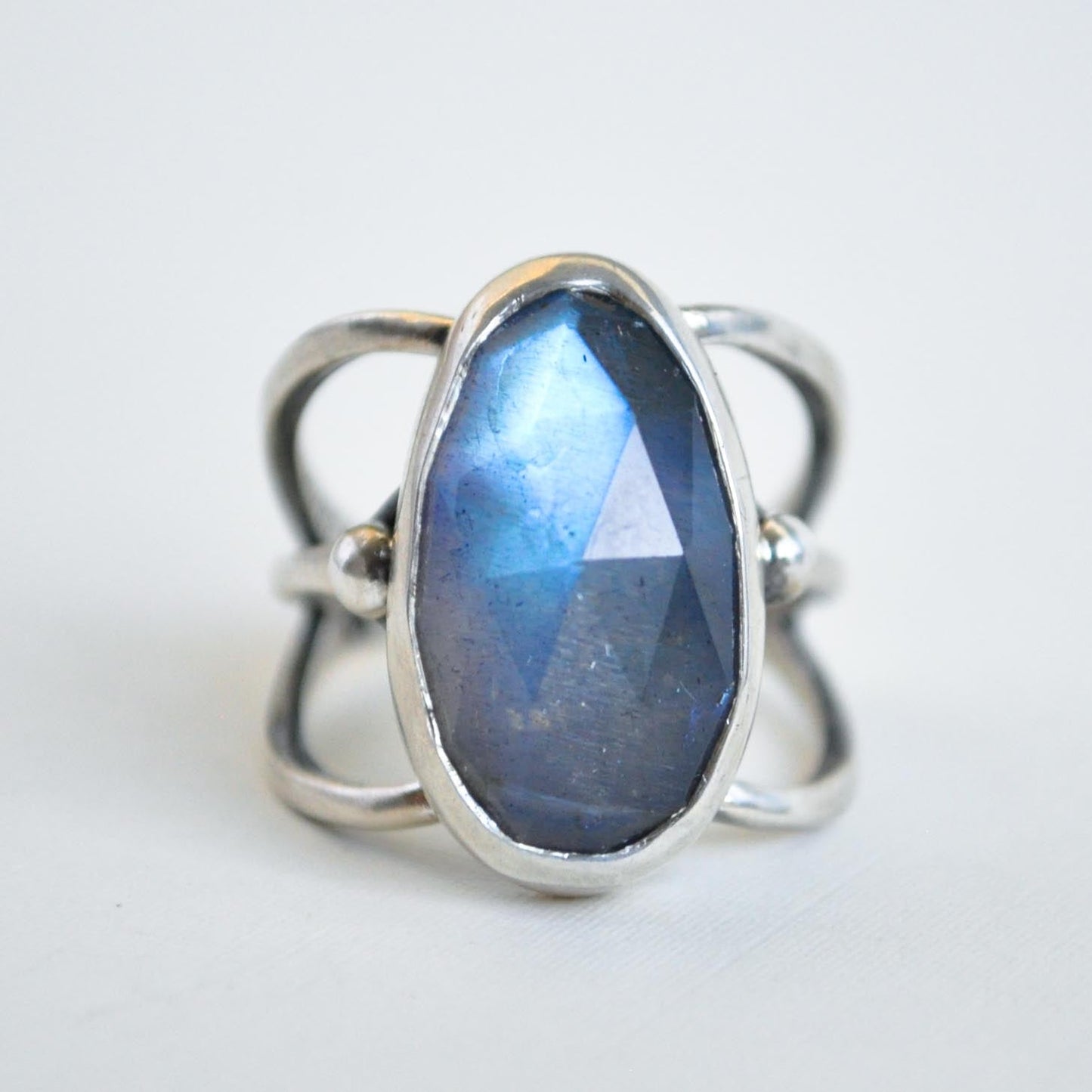 Cosmic Labradorite Ring—Size 6