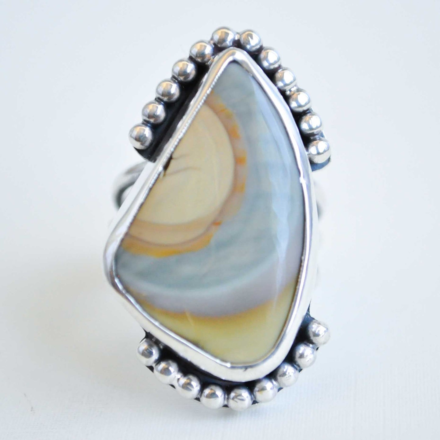 Jasper Bead Ring—Size 8