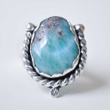 Lucky Larimar Ring—Size 9