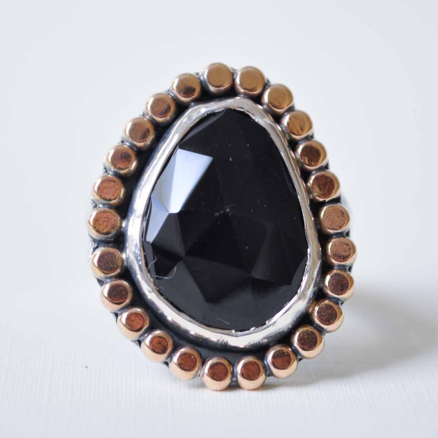 Spinel Gold Dot Ring—Size 8.5