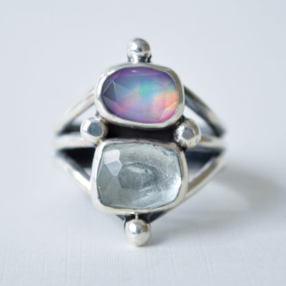 Two Stone Bubble Ring—Size 10