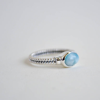 Larimar Twist Ring