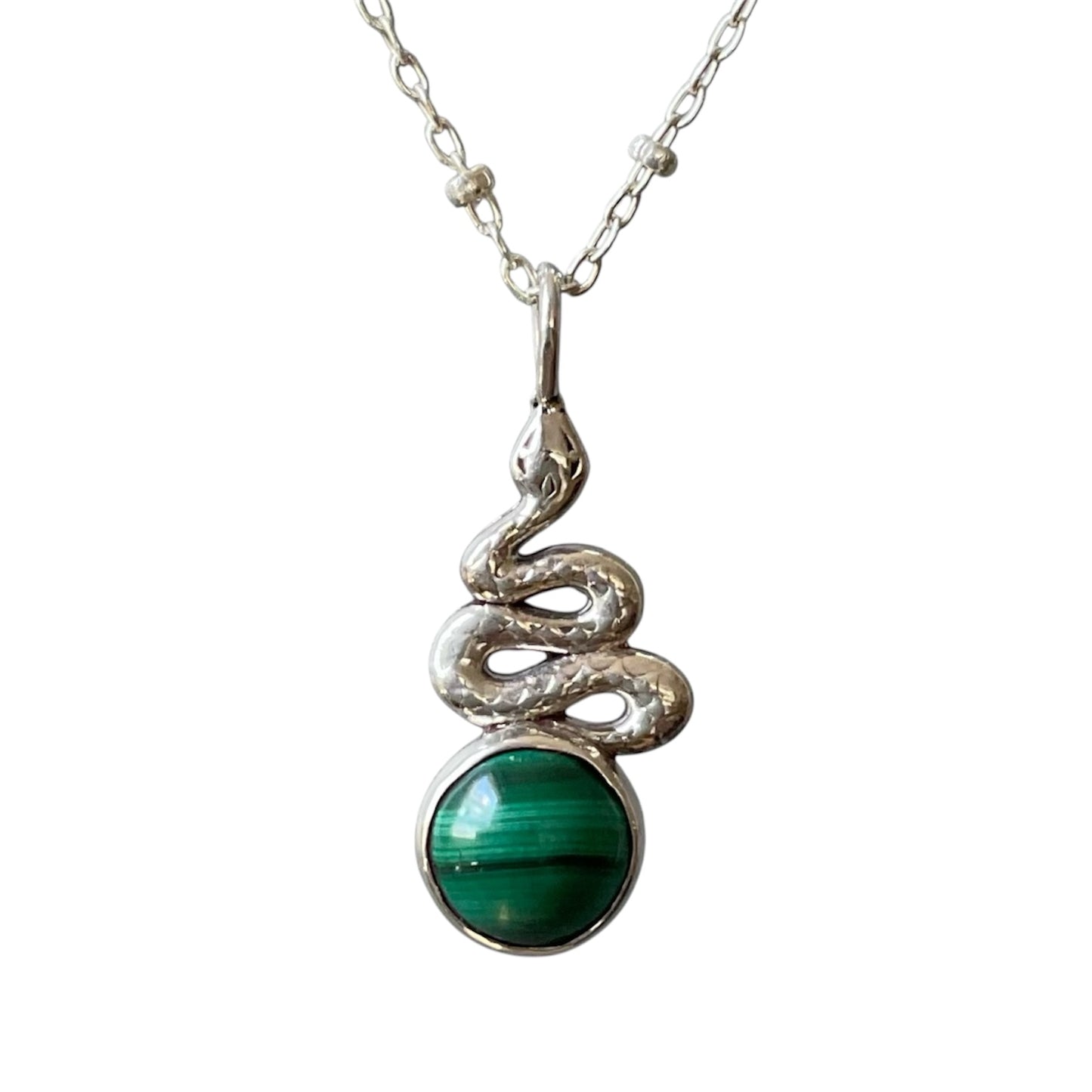 Malachite Snake Necklace
