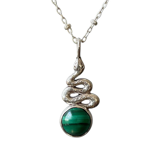 Malachite Snake Necklace