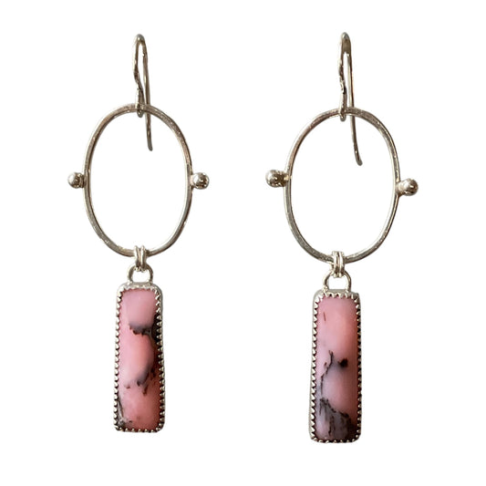 East-West Gemstone Drop Earrings