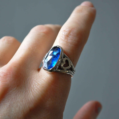 Kyanite Heart Ring—Size 7.5