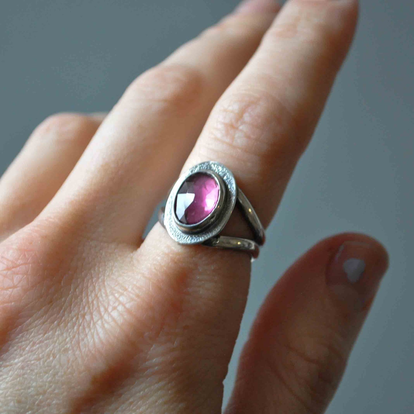 Rhodolite Garnet Ring (Sale)—Size 6.5