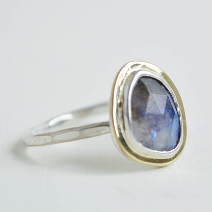 Moonstone Halo Ring