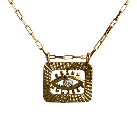 Evil Eye Patchwork Necklace