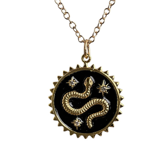 Enamel Serpent Necklace