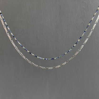 Sodalite Gemstone and Chain Necklace