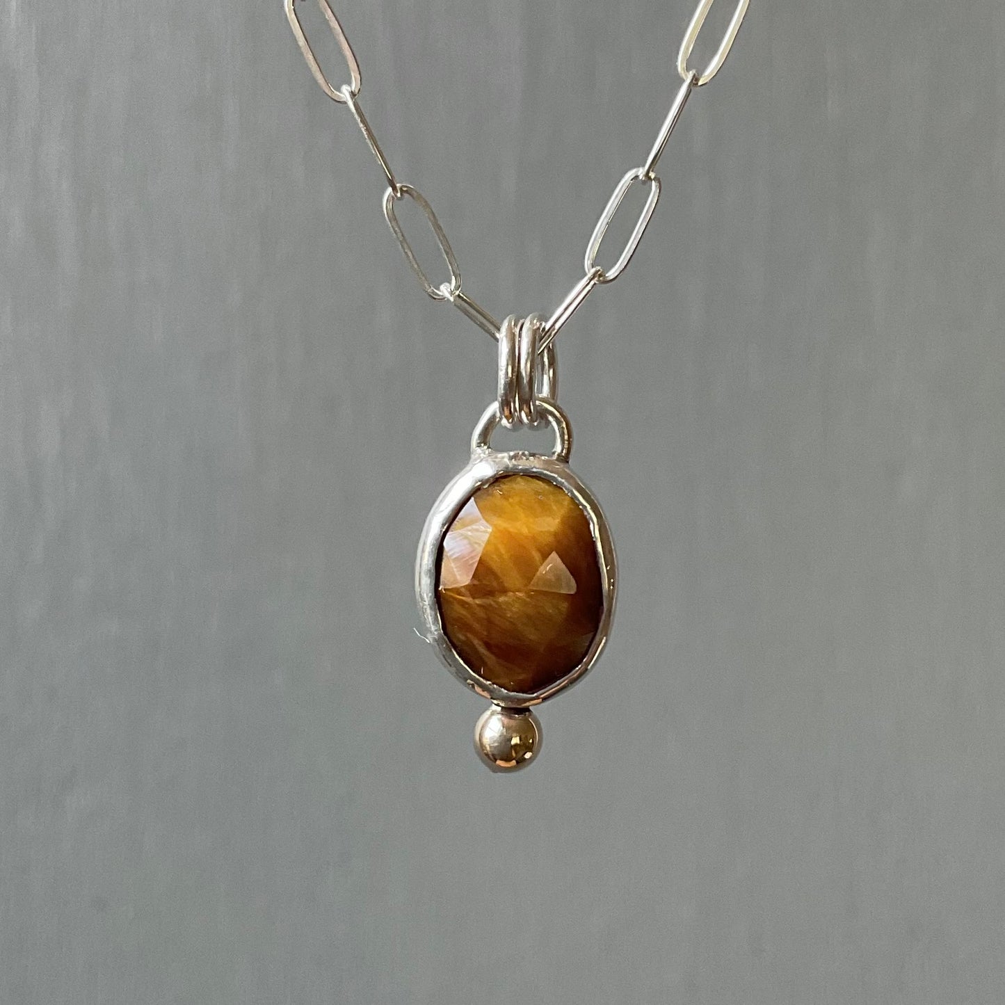 Tiger's Eye Drop Necklace