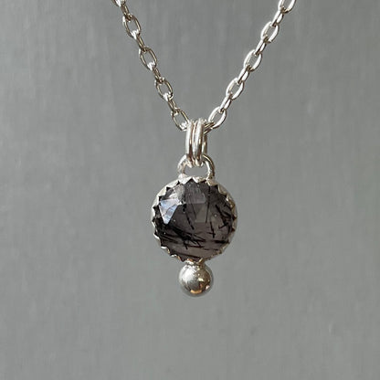 Tourmalated Quartz Drop Necklace