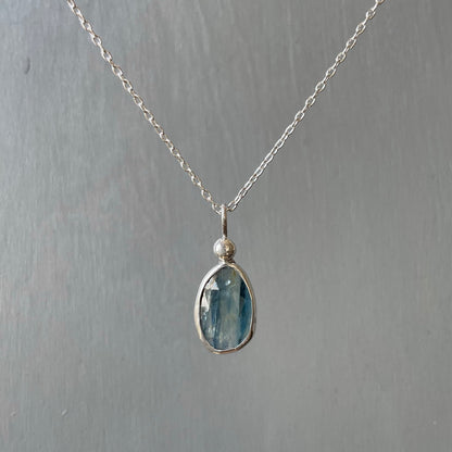 Kyanite Bead Drop Necklace