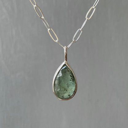 Green Kyanite Drop Necklace