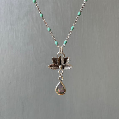 Abalone Lotus Necklace