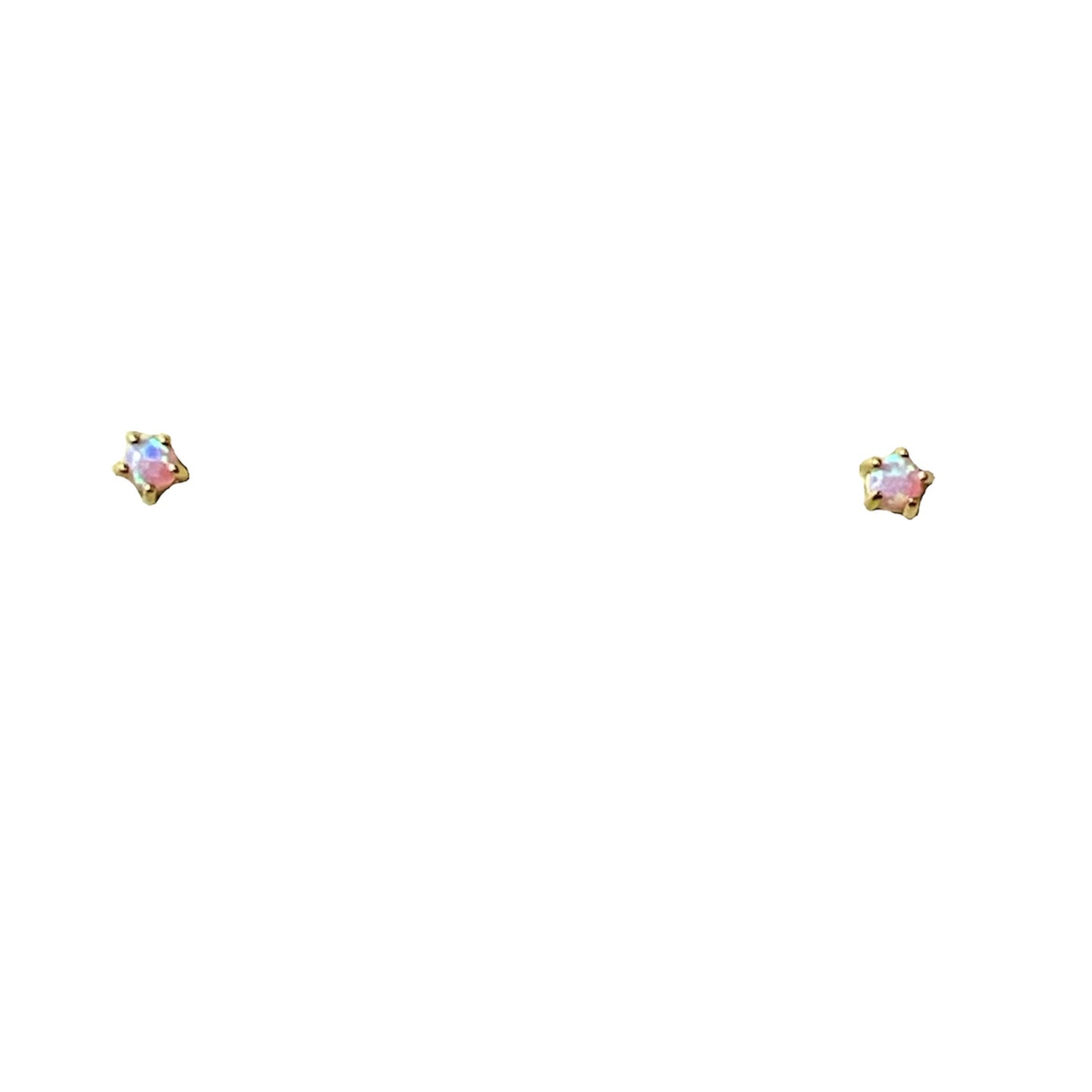 Pink Opal Post Earrings