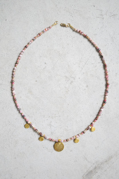 Pink Opal and Rhodochrosite Necklace