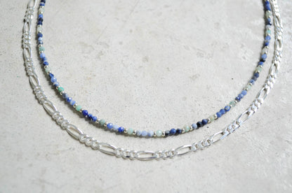 Sodalite Gemstone and Chain Necklace