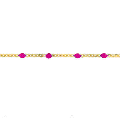 Pink Enamel Necklace