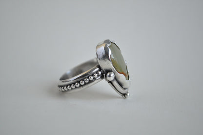 Green Turquoise Ring—Size 8