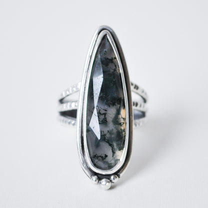 Moss Agate Ring—Size 8