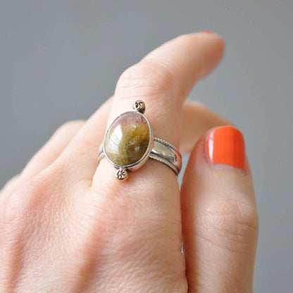 Watermelon Tourmaline Ring—Size 8.5